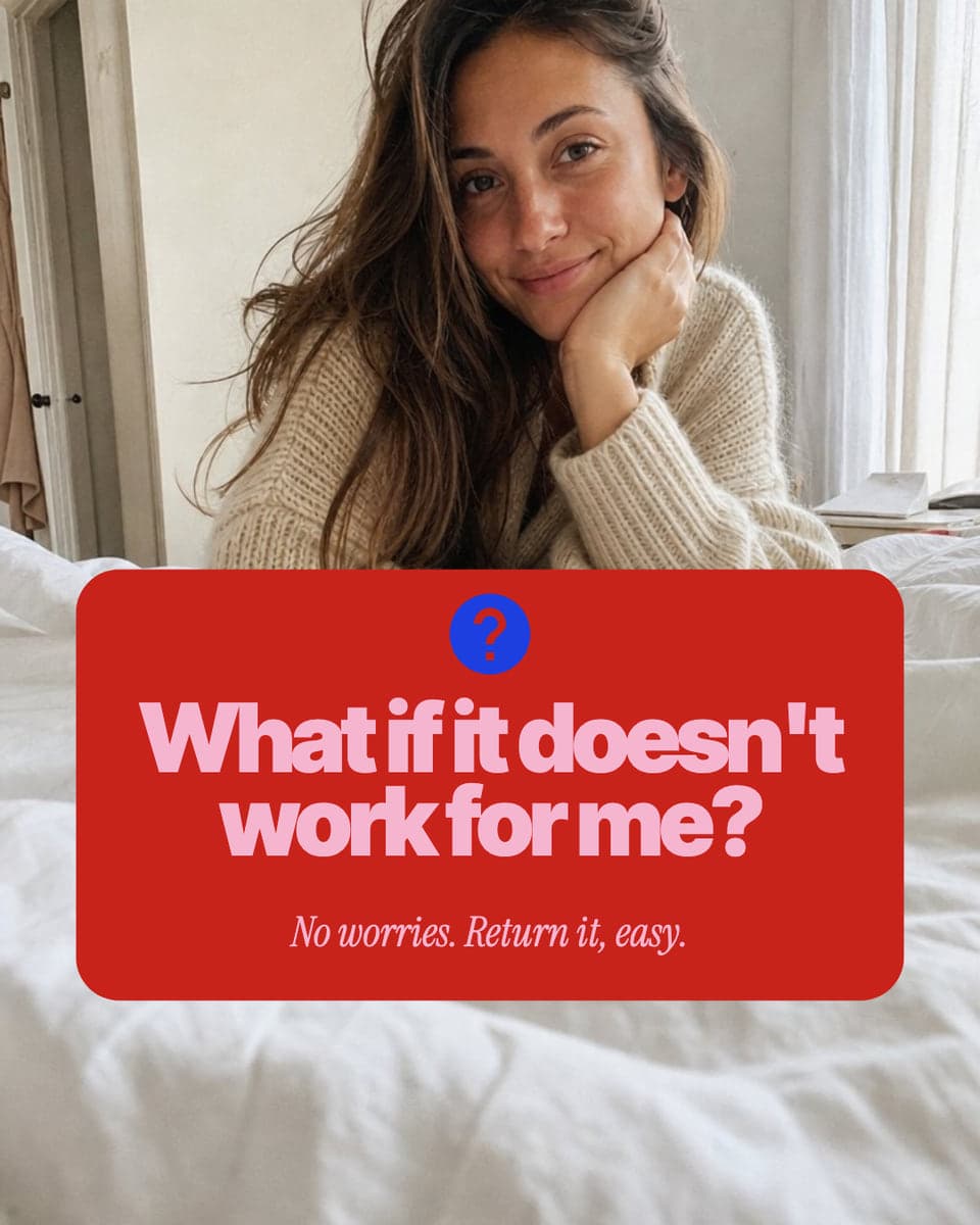 A question card over a lifestyle picture