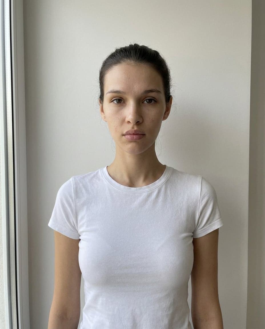 Lora's twin: portrait, a phone photo in daylight